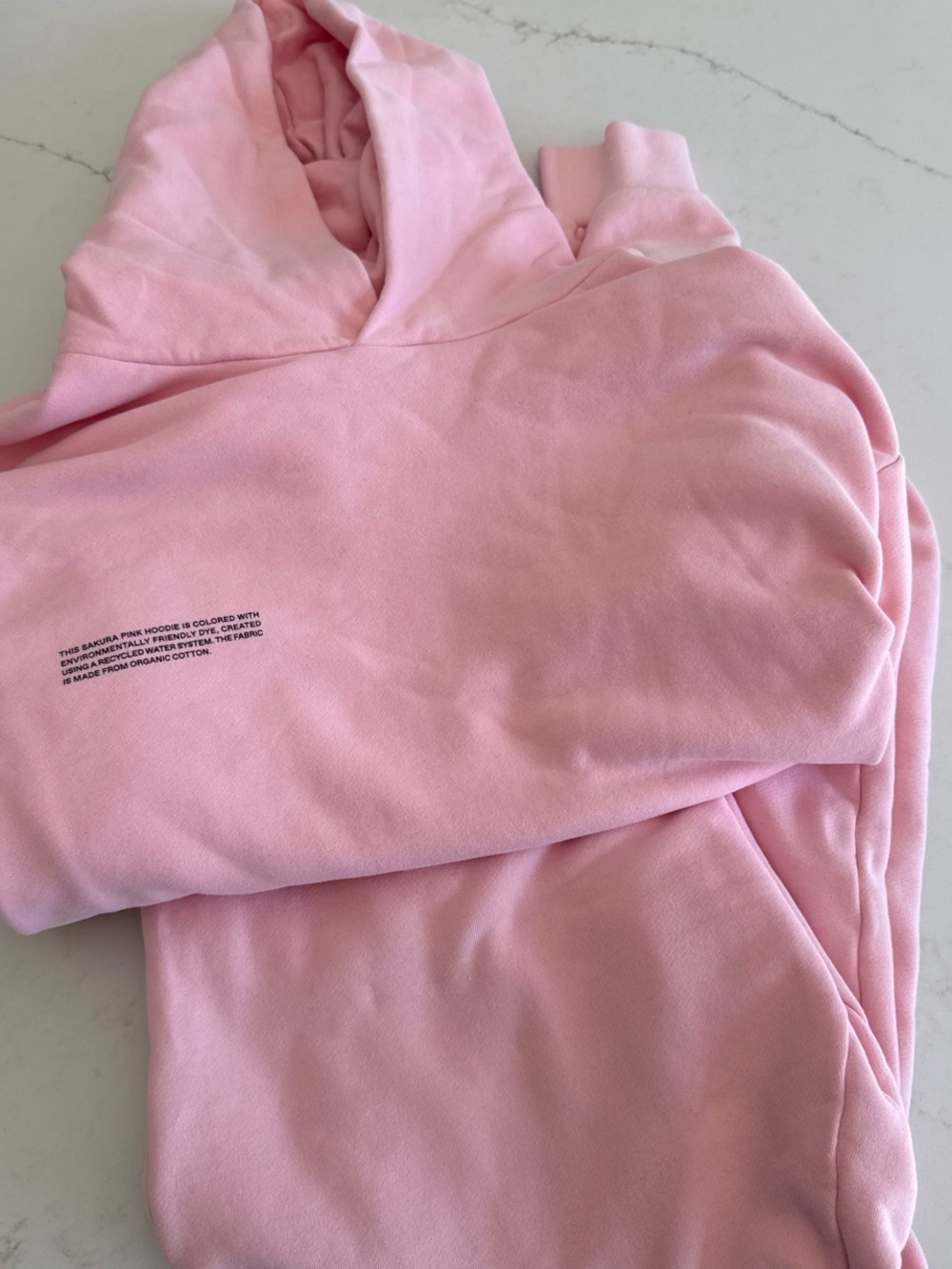 Pangaia Women's Hoodie Sweatshirt (m) and sweatpants (s) set. Super cute.